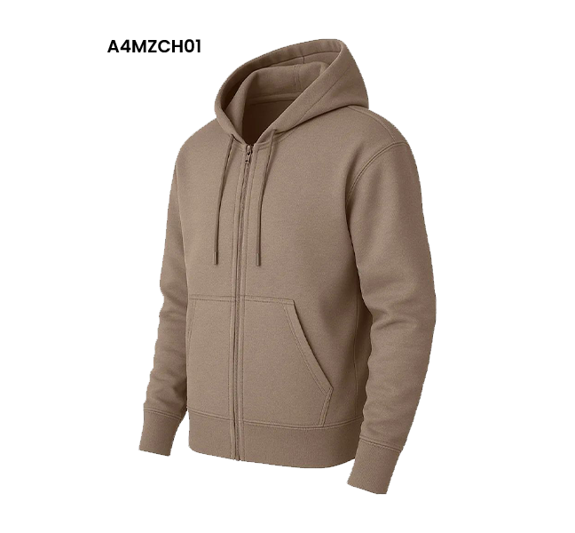 Men’s College Zip-Up Hoodie | Cotton Blend Comfortable Hoodie